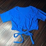 Los Angeles Apparel Short sleeve tee shirt tie front cotton sample casual basic Photo 0