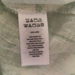 Tahari  100% Linen White & Green Palm Trees Blouse Size Large Mother of Pearl Photo 7