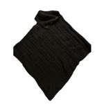 Anna & Ava  Gray Cable Knit Sweater Poncho One Size Fits Most Photo 0