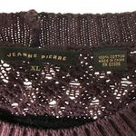 Jeanne pierre  XL Purple Cable Knit Long Sleeve Sweater With Front Pockets Photo 7