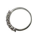 Sterling Silver Round Cut Seven Clear Glass Stones Band Ring Photo 5