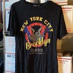 Pretty Little Thing  NYC Brooklyn Classic American Eagle Print Tee Women Size M Photo 0