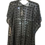 Sheer Black Polka Dot Kimono Size M Photo 2