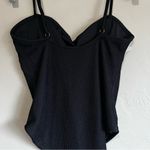 Cyn & Luca Black Pucker Ribbed One Piece Swimsuit Photo 8