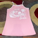 Malibu Barbie Light Pink High Neck Ribbed Tank Top Kids XL Fits XS an Junior’s Photo 0