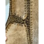 Coldwater Creek  leather crochet vest womens western‎ cowgirl rodeo Size Large Photo 10