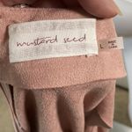 Mustard Seed Dress Womens Size L Boho Peasant Rose Pink Faux Suede Balloon Photo 2