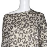 Nardi & Tagliaferri‎ Sweater Womens One Size Tan Gray Poncho Cheetah Classic Photo 4