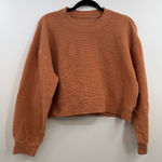 Lululemon Textured Cropped Pullover crew sweatshirt women's 12 Terra Cotta boxy Photo 0