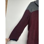 Calvin Klein  Women's Sweater 1X Red Black Knit Cowl Neck Pullover Plus Size Photo 1