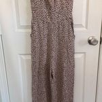 Blue Rain  Front Knot Leopard Jumpsuit XS Photo 2