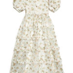 NWT DREAM Sister Jane Rose Dove Ruffle Midi Dress XS White Photo 0