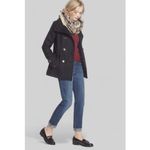 Thread & Supply Coat Double‎ Breasted Peacoat Hunter Black Wool Blend Size XL Photo 13