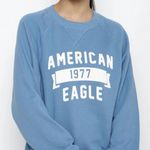 American Eagle Women’s Blue Cotton Printed 1977 Long Sleeve Sweatshirt Sz Medium Photo 8