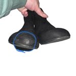 ASOS ACTON Flat Ankle Boots Bootie Women Size 6 Black Suede Side Zipper Preowned Photo 2