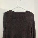 American Eagle  Purple Knit Bell Sleeve Sweater Boho Bohemian Lace Up Fuzzy Fall Photo 11