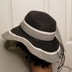 Floppy Paper Sun Hat Black Photo 4