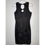 1990s Scott McClintock Black Jacquard Sheath Dress w/ Embroidered Bolero S Photo 4