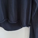 Brandy Melville  Navy Blue Long Sleeve Embroidered Flag Small Photo 4