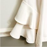 J.Crew Lana Cream Ivory Tiered Bell Ruffle Sleeve Round Neck Crepe Blouse 4 Photo 6