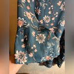 PaperMoon  Floral Teal and Pink Blouse Photo 4