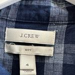 J.Crew  Blue Plaid Boy Fit Button Down Shirt Size 4 Photo 3