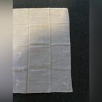 Antique Soft Cotton Floral Embroidered Handkerchief Pink White Photo 6