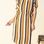 Orange Creek  arlo stripe dress M Photo 0