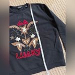 Scotch & Soda Women's Black Go Lucky Graphic Sweatshirt Size Large Crewneck Photo 5