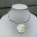 None Mother of Pearl Seashell Wire Necklace Photo 0