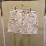 Le lis Frayed White Denim Skirt Photo 2