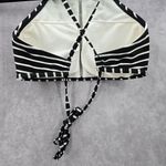 Xhilaration  Black White Stripe Padded Crisscross Bikini Top Swimwear Medium Photo 7