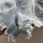 Aeropostale  Women Light Blue Denim Jean Cheeky Shorts‎ Distressed Ripped size 8 Photo 3