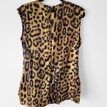 Adam Lippes  animal print asymmetric satin top, sleeveless, size 2 Photo 4