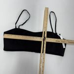 CAARA Crop Top Womens Small Black Linen Rayon Bralette Bustier Smocked Back‎ Photo 7