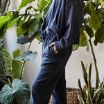 Free People Movement Radiant Joggers Sz Small Blue Terry Cloth Pants Photo 5