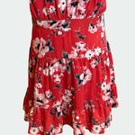 Elle Floral Tiered High Neck Low Back Dress Sz XXL Back Bow Tie Feminine Career Photo 0