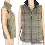 Columbia  Womens Fleece Vest Full Zip Plaid Outdoor Adventure Winter Green Small Photo 0