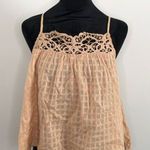 American Eagle  Outfitters Womens Crochet Lace Top Peach Sleeveless Size‎ Small Photo 0
