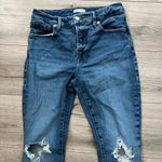 Good American  Good Legs Ripped High Waist Crop Skinny Jeans | Blue 836 | 8/29 Photo 2