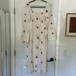 Free People NEW  Emory Embroidered Cotton-Linen Blend Midi Dress Ivory NWOT Sz S Photo 10