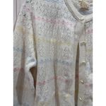 Its Pure Gould Womens White Pastel Stripe Knit Cardigan Sweater Top Size M Photo 2