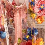 For Love & Lemons Delaney Peony Embroidered Sheer Lace Maxi Dress Pink Photo 12