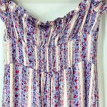 Urban Outfitters UO Olympia Lilac Floral Off-Shoulder Midi Dress Women’s Large Photo 6