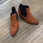 Bamboo Brown Leather Booties Photo 1