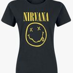 Nirvana  black Smiley Face Graphic Tee Shirt size XL Photo 0