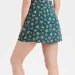 American Eagle  AEO Green Floral Mini Wrap Skirt S Photo 1
