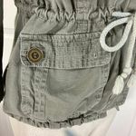 Mustard Seed Army green utility jacket, ladies medium zip front drawstring coat Photo 9