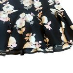 Kate Spade New York Black Floral Print Skirt Flirty Fit N Flare Size 4 Women's Photo 3
