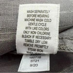 Garnet Hill  Striped Button Down Shirt Dress Linen Oversized Tunic Gray Size S Photo 6